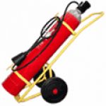ESTINTORE OM UNI 9492 CARRELLATO CO2 KG 30 B2-C BOMBOLA PT 300 BAR
