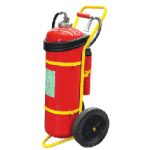 ESTINTORE OM UNI 9492 CARRELLATO SCHIUMA LT100 A-B4 SEALFIRE SERBATOIO INOX
