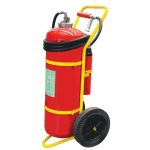ESTINTORE OM RINA CARRELLATO SCHIUMA SEALFIRE LT100 AB4 INOX BOMBOLA ESTERNA AZOTO