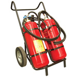 ESTINTORE CARRELLATO TWIN AGENT KG 50+50 POLVERE ABC40 – SCHIUMA INOX